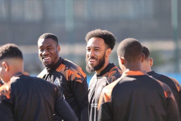 Sport Bilder des Tages OM PHOTOPQR LA PROVENCE VALLAURI Nicolas ; Marseille ; 17 04 2024 ; Football Quart de finale retour d UEFA Europa League saison 2023 2024 Entrainement de l Olympique de Marseille (OM) au centre RLD à Marseille, à la veille de son match contre SL Benfica AUBAMEYANG Marseille, France, april 17th 2024 Training of Marseille before 1 4 UEFA Europa League saison finale Marseille BdR France  Copyright: xPHOTOPQR LAxPROVENCE MAXPPPxVALLAURIxNicolasx 20240417PVL5609 20240417PVL5609