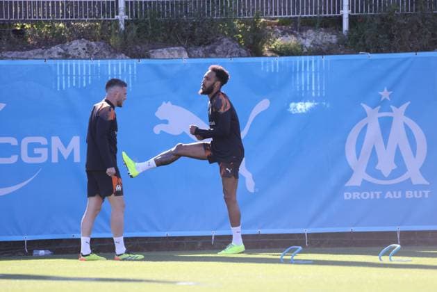 OM PHOTOPQR LA PROVENCE VALLAURI Nicolas ; Marseille ; 17 04 2024 ; Football Quart de finale retour d UEFA Europa League saison 2023 2024 Entrainement de l Olympique de Marseille (OM) au centre RLD à Marseille, à la veille de son match contre SL Benfica AUBAMEYANG Marseille, France, april 17th 2024 Training of Marseille before 1 4 UEFA Europa League saison finale Marseille BdR France  Copyright: xPHOTOPQR LAxPROVENCE MAXPPPxVALLAURIxNicolasx 20240417PVL5617 20240417PVL5617