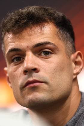 Leverkusen press conference, PK, Pressekonferenz 17 April 2024, London - EUROPA League - Bayer 04 Leverkusen Press Conference - Granit Xhaka of Leverkusen - Photo: Charlotte Wilson Offside. London UK Copyright: xCharlottexWilsonx xOffsidexOffside