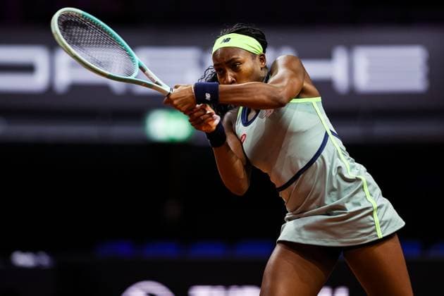 Coco Gauff (USA) Sachia Vickery (USA) vs Coco Gauff (USA) GER Porsche Tennis Grand Prix GP Stuttgart 2024, Porsche-Arena, 17.04.2024 GER Porsche Tennis Grand Prix GP Stuttgart 2024 Porsche-Arena, 17.04.2024 Stuttgart Copyright: xEibner-Pressefoto RogerxBuerkex EP