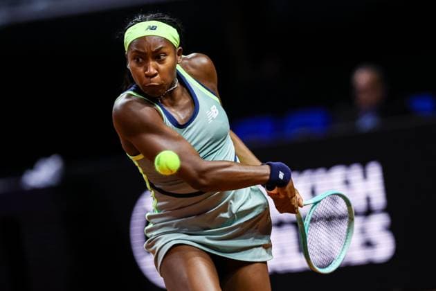 Coco Gauff (USA) Sachia Vickery (USA) vs Coco Gauff (USA) GER Porsche Tennis Grand Prix GP Stuttgart 2024, Porsche-Arena, 17.04.2024 GER Porsche Tennis Grand Prix GP Stuttgart 2024 Porsche-Arena, 17.04.2024 Stuttgart Copyright: xEibner-Pressefoto RogerxBuerkex EP