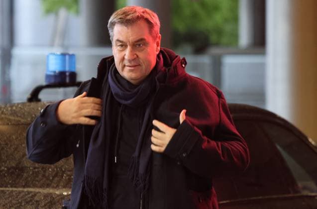 Ministerpräsident Markus Söder, am Stadion, Fussball FC Bayern Muenchen - Arsenal FC UEFA Champions League, UCL Viertelfinal-Rueckspiel 17.04.2024 Allianz Arena, FOTO: Mladen Lackovic LakoPress