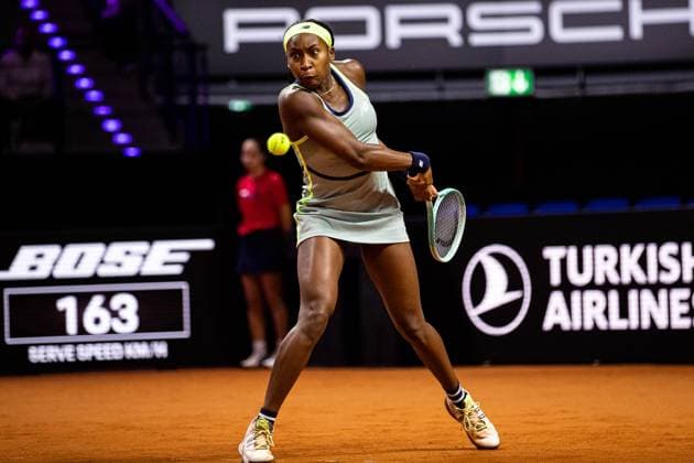 Coco Gauff (USA) Sachia Vickery (USA) vs Coco Gauff (USA) GER Porsche Tennis Grand Prix GP Stuttgart 2024, Porsche-Arena, 17.04.2024 GER Porsche Tennis Grand Prix GP Stuttgart 2024 Porsche-Arena, 17.04.2024 Stuttgart Copyright: xEibner-Pressefoto RogerxBuerkex EP