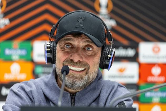 Sport Themen der Woche KW16 Sport Bilder des Tages Football - UEFA Europa League - Quarter-Final 2nd Leg - BC Atalanta v Liverpool FC - MD-1 BERGAMO, ITALY - Wednesday, April 17, 2024: Liverpool s manager Jürgen Klopp during a press conference, PK, Pressekonferenz at the Stadio Atleti Azzurri d Italia ahead of the UEFA Europa League Quarter-Final 2nd Leg match between BC Atalanta and Liverpool FC. (Photo by David Rawcliffe Propaganda) BERGAMO Stadio Atleti Azzurri d Italia LOMBARDY ITALY  Copyright: xDavidxRawcliffex P2024-04-17-Atalanta_Liverpool_MD-1-63
