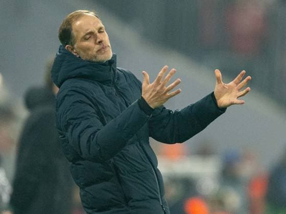 Thomas Tuchel (FC Bayern Muenchen, Chef-Trainer), ist enttäuscht enttaeuscht, unzufrieden, negative Emotionen, GER, FC Bayern Muenchen (FCB) vs. FC Arsenal (ARS), Fussball, UEFA Champions League, Viertelfinal Rueckspiel, Saison 2023 2024, 17.04.2024, DFB DFL regulations prohibit any use of photographs as image sequences and or quasi-video., GER, FC Bayern Muenchen (FCB) vs. FC Arsenal (ARS), Fussball, UEFA Champions League, Viertelfinal Rueckspiel, Saison 2023 2024, 17.04.2024 Muenchen Copyright: xEibner-Pressefoto SaschaxWaltherx EP_EER