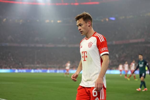 München, Deutschland 17. April 2024: Fussball, Herren, Champions League, Saison 2023 2024, Viertelfinale Rückspiel, FC Bayern München - FC Arsenal, Allianz Arena Joshua Kimmich (FC Bayern München) Kopf, Oberkörper
