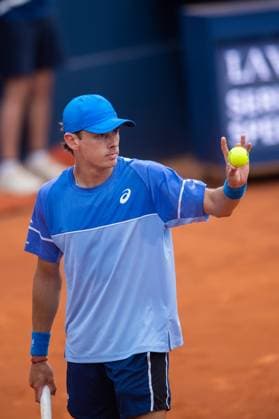 Barcelona Open Banc de Sabadell. Conde de Godo Trophy. Real Club de Tenis Barcelona. April 17,2024 71 Barcelona Open Banc de Sabadell. Conde de Godo Trophy. Real Club de Tenis Barcelona. April 17,2024 Alex de Minaur during the third round against Rafa Nadal at the ATP, Tennis Herren Barcelona Open Banc de Sabadell tennis tournament Trofeo Conde de Godo played at the Real Club de Tenis Barcelona. April 17, 2024. Barcelona ESP Copyright: xS.xRosx