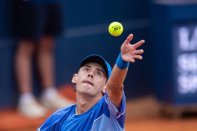 Barcelona Open Banc de Sabadell. Conde de Godo Trophy. Real Club de Tenis Barcelona. April 17,2024 71 Barcelona Open Banc de Sabadell. Conde de Godo Trophy. Real Club de Tenis Barcelona. April 17,2024 Alex de Minaur during the third round against Rafa Nadal at the ATP, Tennis Herren Barcelona Open Banc de Sabadell tennis tournament Trofeo Conde de Godo played at the Real Club de Tenis Barcelona. April 17, 2024. Barcelona ESP Copyright: xS.xRosx