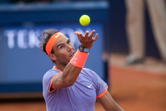 Barcelona Open Banc de Sabadell. Conde de Godo Trophy. Real Club de Tenis Barcelona. April 17,2024 71 Barcelona Open Banc de Sabadell. Conde de Godo Trophy. Real Club de Tenis Barcelona. April 17,2024 Rafa Nadal during the third round against Alex de Minaur at the ATP, Tennis Herren Barcelona Open Banc de Sabadell tennis tournament Trofeo Conde de Godo played at the Real Club de Tenis Barcelona. April 17, 2024. Barcelona ESP Copyright: xS.xRosx