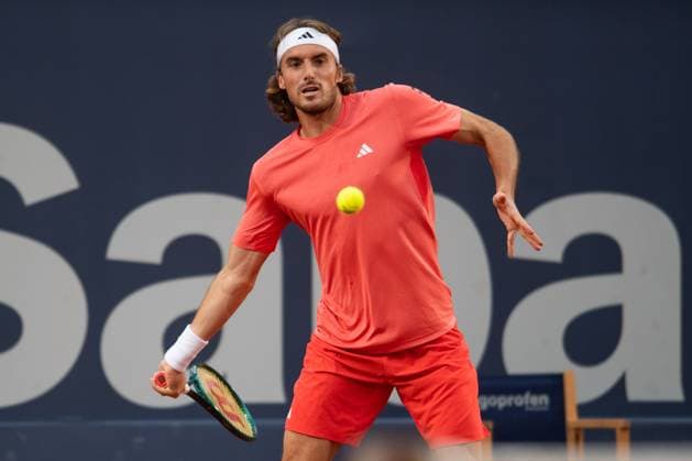 Barcelona Open Banc de Sabadell. Conde de Godo Trophy. Real Club de Tenis Barcelona. April 17,2024 71 Barcelona Open Banc de Sabadell. Conde de Godo Trophy. Real Club de Tenis Barcelona. April 17,2024 Stefanos Tsitsipas during the third round against Sebastian Ofner at the ATP, Tennis Herren Barcelona Open Banc de Sabadell tennis tournament Trofeo Conde de Godo played at the Real Club de Tenis Barcelona. April 17, 2024. Barcelona ESP Copyright: xS.xRosx