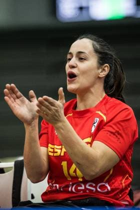 2024 IWBF Women’s Repechage: Spanien - Kanada; 18.04.2024 Laura Ugarte (Spanien, 14) jubelt 2024 IWBF Women’s Repechage: Spanien - Kanada; Asue Arena, Osaka Copyright: xBEAUTIFULxSPORTS Wunderlx