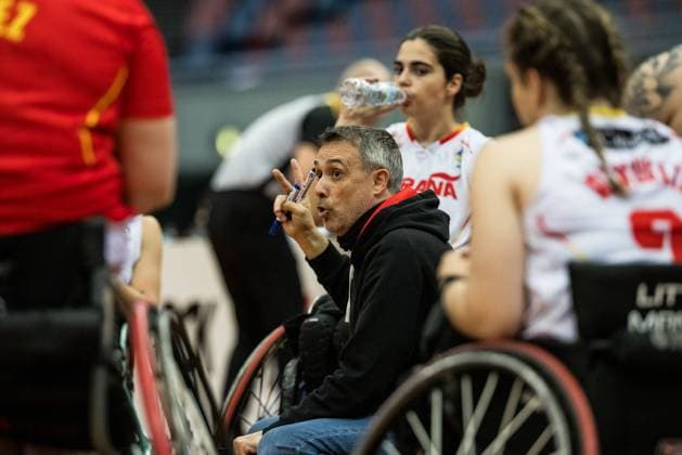 2024 IWBF Women’s Repechage: Spanien - Kanada; 18.04.2024 Franck Joaquin Belen (Trainer Spanien) 2024 IWBF Women’s Repechage: Spanien - Kanada; Asue Arena, Osaka Copyright: xBEAUTIFULxSPORTS Wunderlx