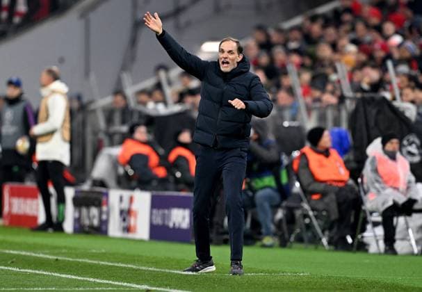FUSSBALL CHAMPIONS LEAGUE SAISON 2023 2024 Viertelfinale Rueckspiel FC Bayern Muenchen - FC Arsenal London 17.04.2024 JUBEL Trainer Thomas Tuchel (FC Bayern Muenchen)