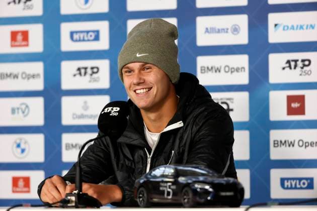 18.04.2024, BMW Open 2024, MTTC Iphitos Muenchen , Tennis, im Bild: Holger Rune (DEN)