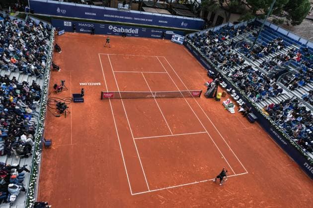 April 18, 2024, Barcelona, Barcelona, Spain: Facundo Diaz Acosta of Argentina and Fabian Morozsan of Hungary during the third round of Barcelona Open Banc Sabadell Trofeo Conde de Godo on April 18, 2024 in Barcelona, Spain. Tennis 2024: Barcelona Open  - ZUMArd r 20240418_spo_s316_047 Copyright: xMartixSeguraxRamonedax