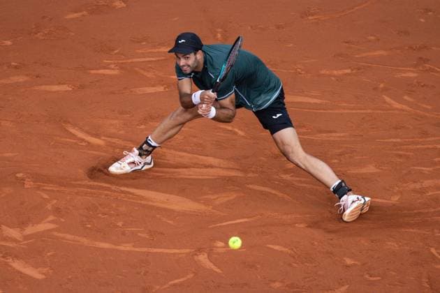 April 18, 2024, Barcelona, Barcelona, Spain: Facundo Diaz Acosta of Argentina and Fabian Morozsan of Hungary during the third round of Barcelona Open Banc Sabadell Trofeo Conde de Godo on April 18, 2024 in Barcelona, Spain. Tennis 2024: Barcelona Open  - ZUMArd r 20240418_spo_s316_057 Copyright: xMartixSeguraxRamonedax