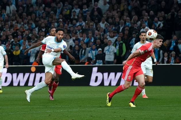 Pierre Emerick Aubameyang (Olympique de Marseille) FOOTBALL : Olympique de Marseille vs SL Benfica - Ligue Europa - Quart de finale retour - Marseille - 18 04 2024 NorbertScanella Panoramic 