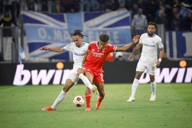 Football : Europa Ligue PHOTOPQR LA PROVENCE PENNANT Franck ; Marseille ; 18 04 2024 ; Football : Europa Ligue (Ligue Europa) UEFA Quart de finale retour Match Olympique de Marseille (OM) - SL Benfica au stade Vélodrome - 04 18 2024, Marseille, France LIGUE EUROPA Olympic Marseille VS benfica Marseille Marseille France  Copyright: xPHOTOPQR LAxPROVENCE MAXPPPxPENNANTxFranckx 20240418PVL7864 20240418PVL7864