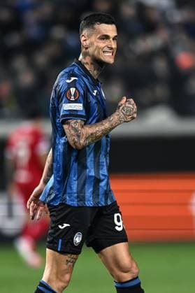 Db Bergamo 18 04 2024 - Europa League Atalanta-Liverpool foto Daniele Buffa Image nella foto: Gianluca Scamacca 
