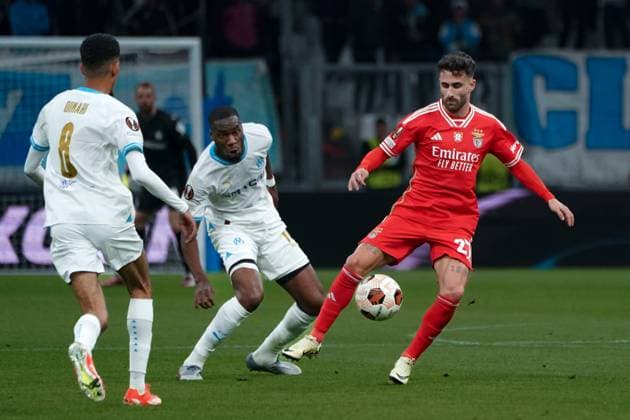 Rafa Silva (SL Benfica) FOOTBALL : Olympique de Marseille vs SL Benfica - Ligue Europa - Quart de finale retour - Marseille - 18 04 2024 NorbertScanella Panoramic 