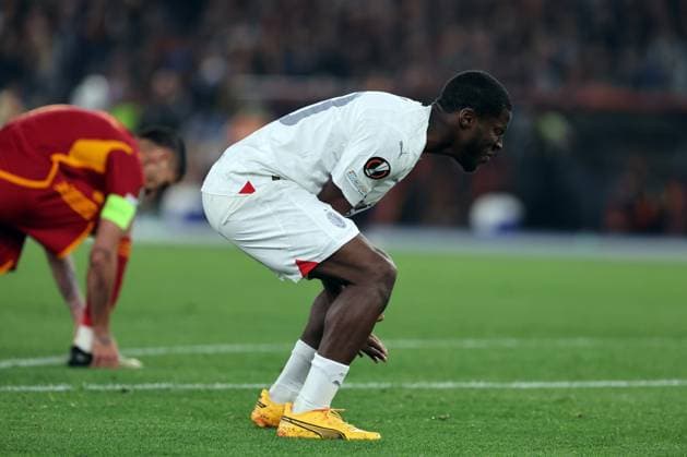 Rome, Italy 18.04.2024: Yumus Musah of Milan during the UEFA Europa League 2023-2024, quarter final , football match between AS Roma vs AC Milan at Olympic Stadium in Rome.  Copyright: xMarcoxIacobucci IPAxSportx xipa-x xx IPA_45279558 IPA_Agency_IPA45279558