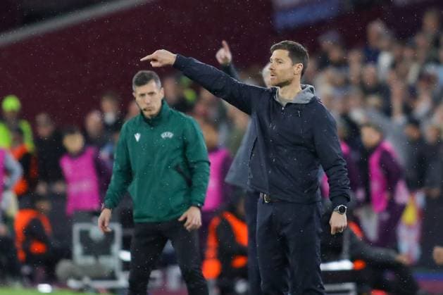 London, England, April 18th 2024: Bayer Leverkusen manager Xabi Alonso during the UEFA Europa League match between West Ham United and Bayer Leverkusen at the London Stadium in London, England (Alexander Canillas SPP) Copyright: xAlexanderxCanillas SPPx spp-en-AlCa-0V1A3857