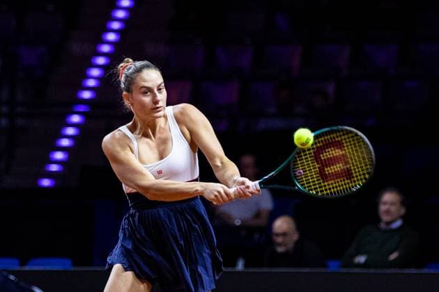 Marta Kostyuk (UKR) Zheng Qinwen (CHN) vs Marta Kostyuk (UKR) GER Porsche Tennis Grand Prix GP Stuttgart 2024, Porsche-Arena, 18.04.2024 GER Porsche Tennis Grand Prix GP Stuttgart 2024 Porsche-Arena, 18.04.2024 Stuttgart Copyright: xEibner-Pressefoto RogerxBuerkex EP