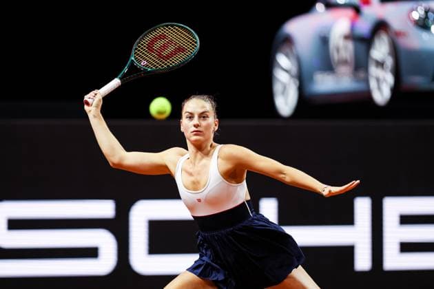 Marta Kostyuk (UKR) Zheng Qinwen (CHN) vs Marta Kostyuk (UKR) GER Porsche Tennis Grand Prix GP Stuttgart 2024, Porsche-Arena, 18.04.2024 GER Porsche Tennis Grand Prix GP Stuttgart 2024 Porsche-Arena, 18.04.2024 Stuttgart Copyright: xEibner-Pressefoto RogerxBuerkex EP