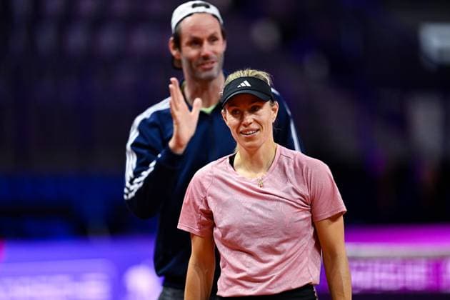 Porsche Tennis Grand Prix 2024 in Stuttgart, 16.04.2024 Angelique Kerber (GER) and Torben Beltz (GER) Porsche Tennis Grand Prix 2024