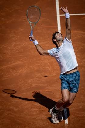 Tomas Etcheverry (Argentina) during a quarterfinal ATP, Tennis Herren 500 Barcelona Open Banc Sabadell 2024 match at Real Club de Tenis de Barcelona, in Barcelona, Spain on April 19, 2024. Photo by Felipe Mondino Copyright: x@FELIPExMONDINOx