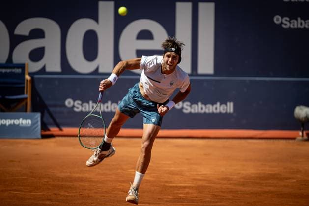 Tomas Etcheverry (Argentina) during a quarterfinal ATP, Tennis Herren 500 Barcelona Open Banc Sabadell 2024 match at Real Club de Tenis de Barcelona, in Barcelona, Spain on April 19, 2024. Photo by Felipe Mondino Copyright: x@FELIPExMONDINOx