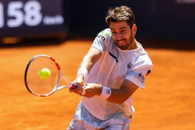 Cameron Norrie v Tomas Martin Etcheverry, Barcelona Open 2024, Spain, Barcelona, Spain. April 19th, 2024. Tennis player Cameron Norrie seen during the quarter final match between Cameron Norrie and Tomas Martin Etcheverry during the Barcelona Open Banc Sabadell tournament in Barcelona. Barcelona Spain  Copyright: xGonzalesxPhoto AinhoaxRodriguezx