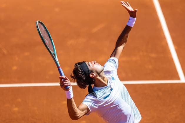 Cameron Norrie v Tomas Martin Etcheverry, Barcelona Open 2024, Spain, Barcelona, Spain. April 19th, 2024. Tennis player Tomas Martin Etcheverry seen during the quarter final match between Cameron Norrie and Tomas Martin Etcheverry during the Barcelona Open Banc Sabadell tournament in Barcelona. Barcelona Spain  Copyright: xGonzalesxPhoto AinhoaxRodriguezx
