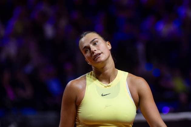 Aryna Sabalenka (Belarus) im Bild ist unzufrieden, Marketa Vondrousova (Tschechien) vs Aryna Sabalenka (Belarus), Viertelfinale, Einzel, GER, Porsche Tennis Grand Prix Stuttgart, WTA, Tennis Damen 500, 19.04.2024 GER, Porsche Tennis Grand Prix Stuttgart, WTA 500, 19.04.2024 Stuttgart Copyright: xEibner-Pressefoto Memmlerx EP_MMR