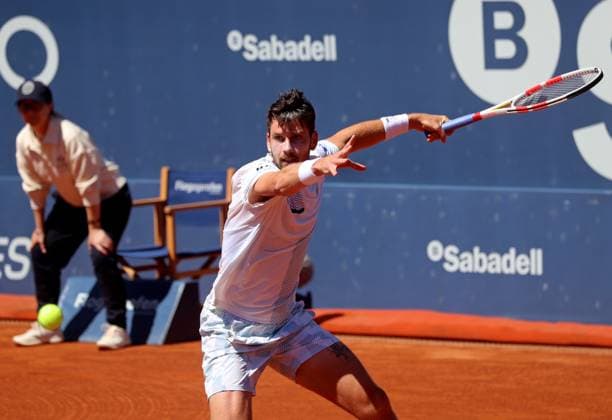 Barcelona Open Banc Sabadell 2024 Cameron Norrie is playing against Tomas Martin Etcheverry in the quarterfinals of the Barcelona Open Banc Sabadell, 71st Conde de Godo Trophy, at the Real Club de Tennis Barcelona 1899, in Barcelona, Spain, on April 19, 2024. Barcelona Spain  Copyright: xUrbanandsportx originalFilename:urbanandsport-barcelon240419_npoC0.jpg