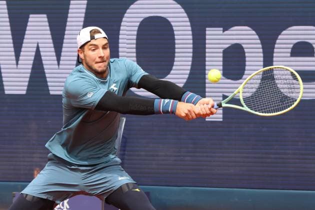 Jan-Lennard Struff (GER) gewinnt das Spiel gegen Felix Auger-Aliassime und steht im Finale, Tennis BMW Open 2024 München 20.04.2024 FOTO: Mladen Lackovic LakoPress