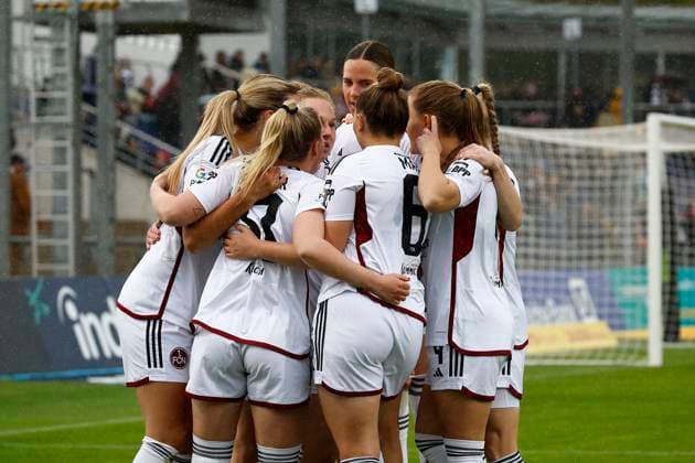 20.04.2024, xavx, Fussball 1.Bundesliga Damen, Eintracht Frankfurt Frauen - 1.FC Nürnberg emspor, v.l. Jessica May (1.FC Nürnberg) celebrate the goal, Der Torjubel zum 0:1 (DFL DFB REGULATIONS PROHIBIT ANY USE OF PHOTOGRAPHS as IMAGE SEQUENCES and or QUASI-VIDEO) Frankfurt am Main