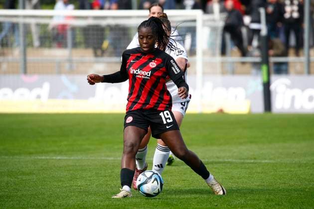 20.04.2024, xavx, Fussball 1.Bundesliga Damen, Eintracht Frankfurt Frauen - 1.FC Nürnberg emspor, v.l. Nicole Anyomi (Eintracht Frankfurt) (DFL DFB REGULATIONS PROHIBIT ANY USE OF PHOTOGRAPHS as IMAGE SEQUENCES and or QUASI-VIDEO) Frankfurt am Main