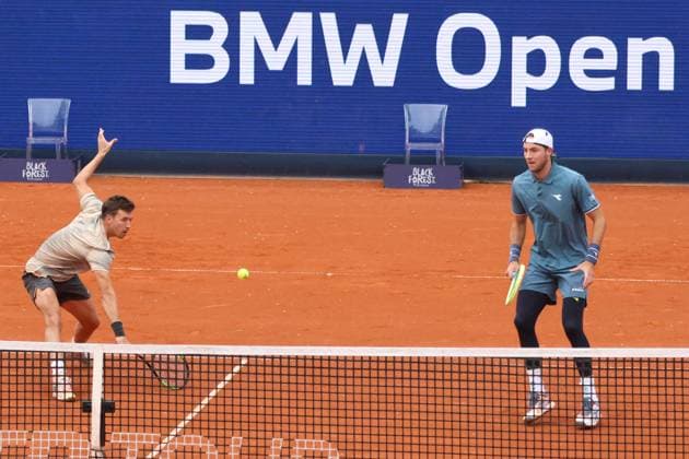 Andreas Mies (li.) und Jan-Lennard Struff (beide GER) Doppel, gegen Arribage-Cornea Tennis BMW Open 2024 München 20.04.2024 FOTO: Mladen Lackovic LakoPress