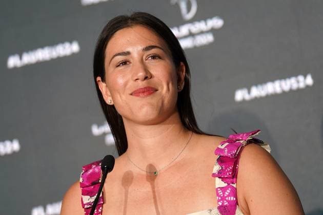 Garbine Muguruza announces his retirement from professional tennis before the Laureus World Sports Awards. April 20,2024. (2024042007)