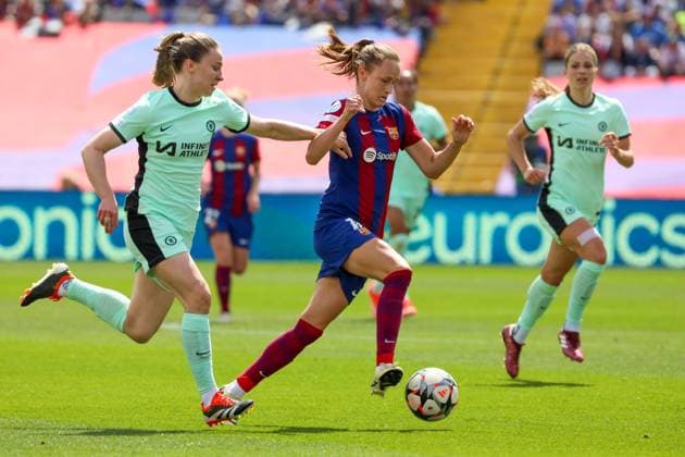 Barcelona, Spain, Apr 20th 2024: Caroline Graham Hansen (10 Barcelona) in action during the UEFA Womens Champions League football match between FC Barcelona, Barca and Chelsea FC at the Estadi Olimpic Lluis Companys in Barcelona, Spain (Judit Cartiel SPP) Copyright: xJuditxCartiel SPPx spp-en-JuCa-FCBvCHE_JCG_2022