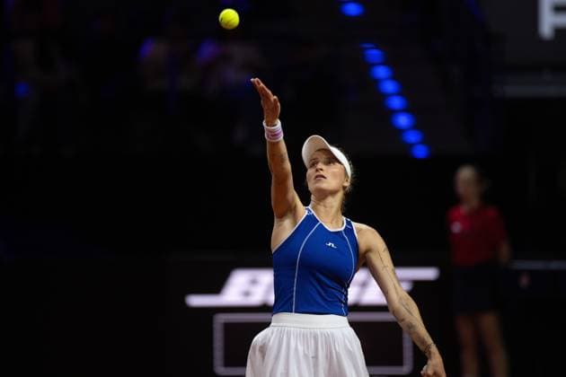 Marketa Vondrousova (CZE). xettx, Deutschland, Stuttgart, 20.04.2024, Tennis, Porsche Tennis Grand Prix, Day 8, 2024, Halbfinale, M.Kostyuk-M.Vondrousova, Porsche Arena Foto: A2 Bildagentur Peter Hartenfelser