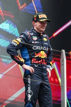 VERSTAPPEN Max (ned), Red Bull Racing RB20, portrait podium during the Formula 1 Lenovo Chinese Grand Prix 2024, 5th round of the 2024 Formula One World Championship, WM, Weltmeisterschaft from April 19 to 21, 2024 on the Shanghai International Circuit, in Shanghai, China - F1 - CHINESE GRAND PRIX 2024 DPPI Panoramic  240421_R05_CHINA_DP_XB3_5432