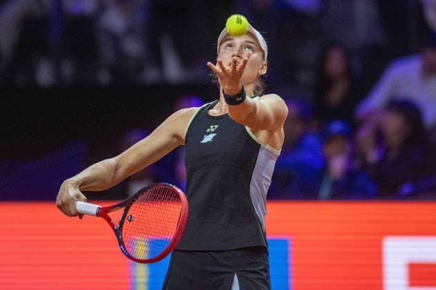 Elena Rybakina (KAZ). xettx, Deutschland, Stuttgart, 21.04.2024, Tennis, Porsche Tennis Grand Prix, Day 9, 2024, Finale, E.Rybakina-M.Kostyuk, Porsche Arena Foto: A2 Bildagentur Peter Hartenfelser