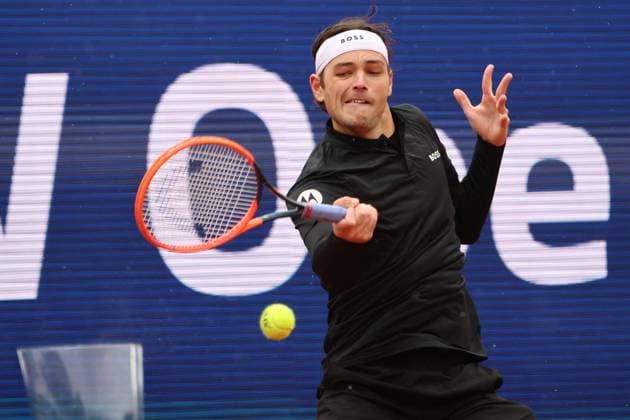 Taylor Fritz (USA) Tennis BMW Open 2024 Finale Jan-Lennard Struff Taylor Fritz München 21.04.2024 FOTO: Mladen Lackovic LakoPress