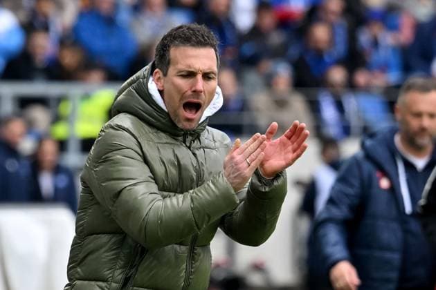 21.04.2024, xsltx, Fussball 2.Bundesliga, Karlsruher SC - Hertha BSC Berlin emspor, v.l. Trainer Christian Eichner (Karlsruher SC KSC) (DFL DFB REGULATIONS PROHIBIT ANY USE OF PHOTOGRAPHS as IMAGE SEQUENCES and or QUASI-VIDEO) Karlsruhe