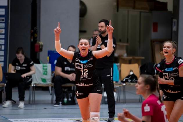 2. Bundesliga Frauen Pro: SSC Freisen vs. Schwarz-Weiss Erfurt; Freisen; 21.04.2024 Tina De Groot ( 12; Schwarz-Weiss Erfurt) 2. Bundesliga Frauen Pro: SSC Freisen vs. Schwarz-Weiss Erfurt; Bruchwaldhalle Freisen; 21.04.2024 Copyright: xBEAUTIFULxSPORTS Duehringx