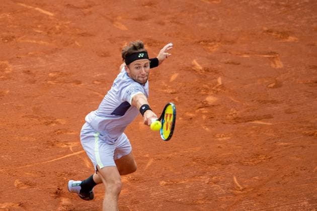 Final 71 Barcelona Open Banc de Sabadell. Conde de Godo Trophy. Real Club de Tenis Barcelona. April 21,2024 71 Barcelona Open Banc de Sabadell. Conde de Godo Trophy. Final Casper Ruud (NOR) vs Stefanos Tsitsipas (GRE) Real Club de Tenis Barcelona. April 21,2024 Casper Ruud during the final of the ATP, Tennis Herren Barcelona Open Banc de Sabadell tennis tournament Trofeo Conde de Godo played at the Real Club de Tenis Barcelona. April 21, 2024. Barcelona ESP Copyright: xS.xRosx