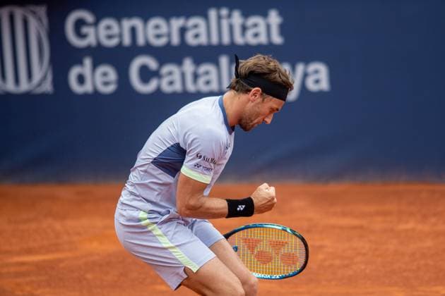Final 71 Barcelona Open Banc de Sabadell. Conde de Godo Trophy. Real Club de Tenis Barcelona. April 21,2024 71 Barcelona Open Banc de Sabadell. Conde de Godo Trophy. Final Casper Ruud (NOR) vs Stefanos Tsitsipas (GRE) Real Club de Tenis Barcelona. April 21,2024 Casper Ruud during the final of the ATP, Tennis Herren Barcelona Open Banc de Sabadell tennis tournament Trofeo Conde de Godo played at the Real Club de Tenis Barcelona. April 21, 2024. Barcelona ESP Copyright: xS.xRosx