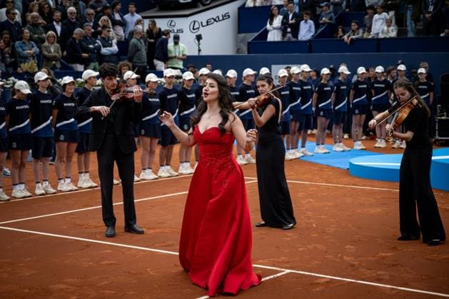 Final celebration in the final ATP, Tennis Herren 500 Barcelona Open Banc Sabadell 2024 match at Real Club de Tenis de Barcelona, in Barcelona, Spain on April 21, 2024. Photo by Felipe Mondino Copyright: x@FELIPExMONDINOx
